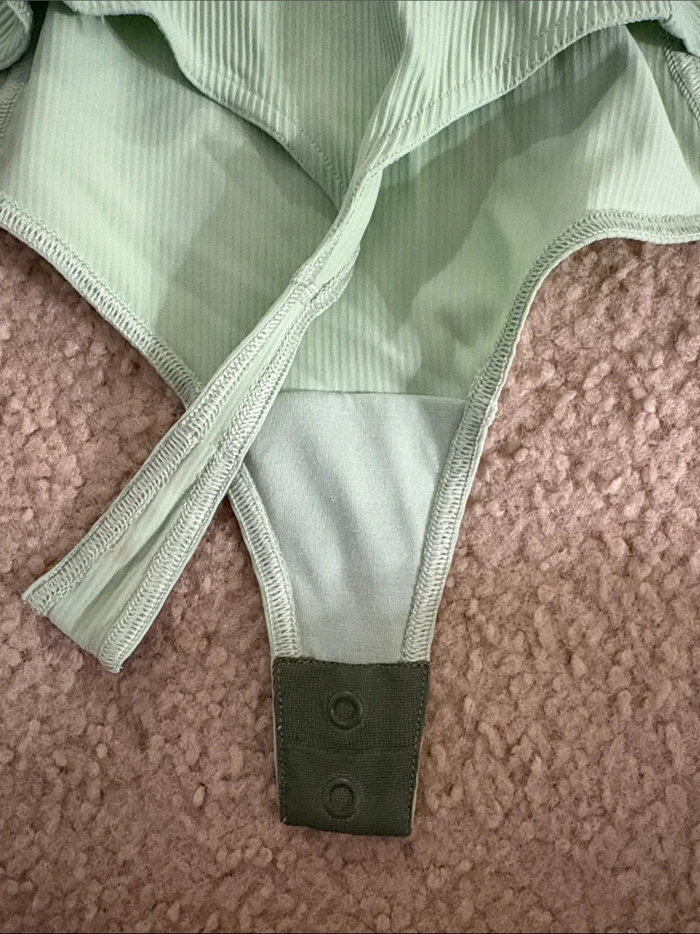 Lululemon Creamy mint ribbed bodysuit